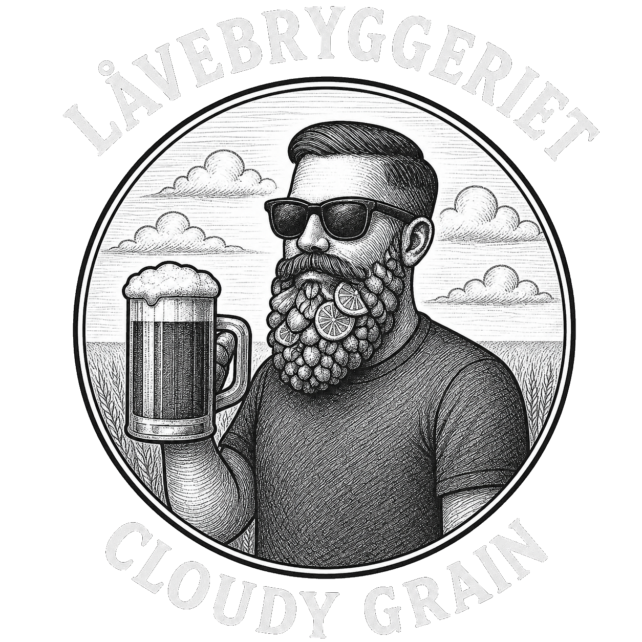 Cloudy Grain label
